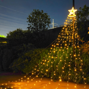 LED Star Waterfall String Lights