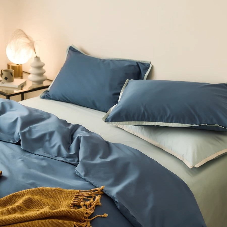 Bedding set, 4-piece, cotton, solid colors