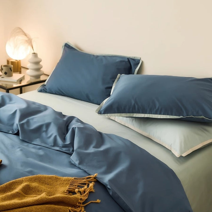 Bedding set, 4-piece, cotton, solid colors