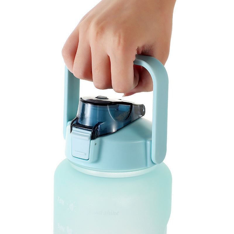 Sports bottle with time scale, 2000 ml, PC