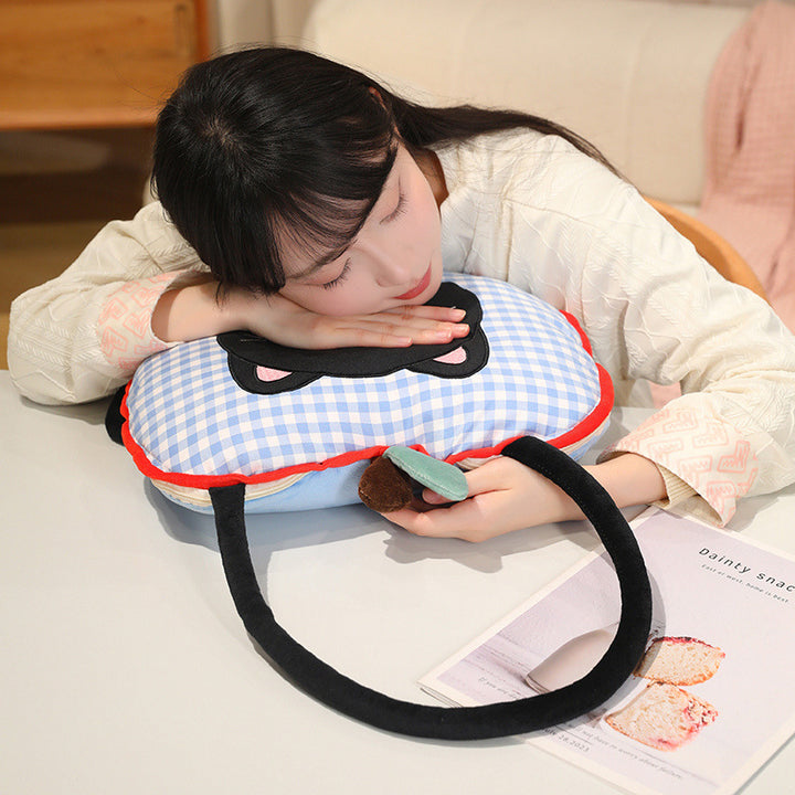 Apple cuddle pillow with blanket, 2-in-1