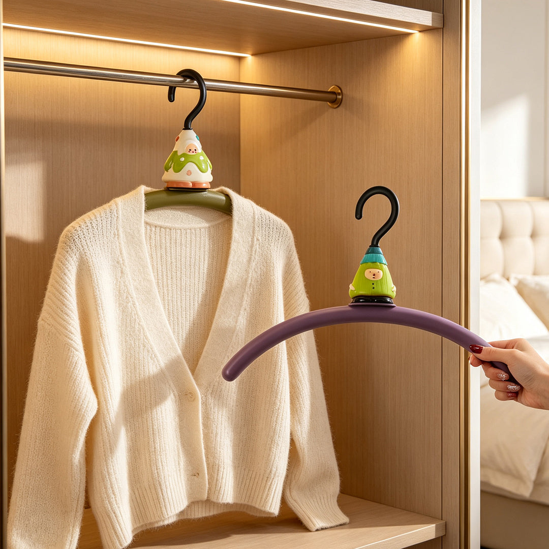 Clothes hanger with forest motif, shape-stable, scratch-free