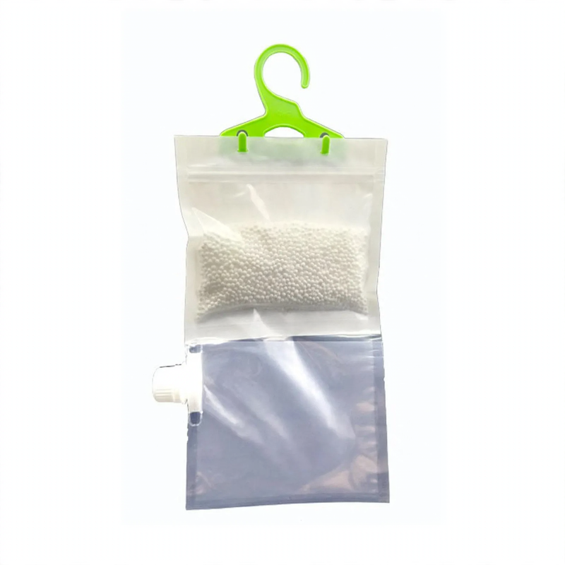Reusable moisture absorber to hang