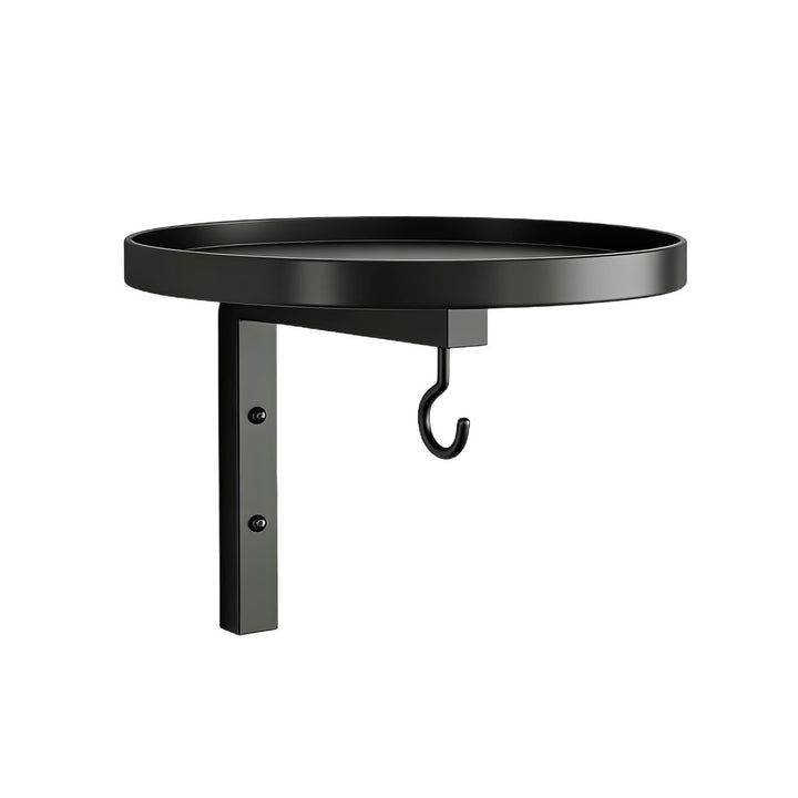 Wall-mounted birdbath made of metal