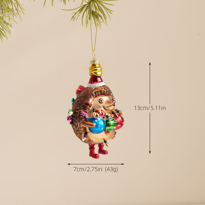 Glass Christmas tree ornaments, hand-painted, various designs
