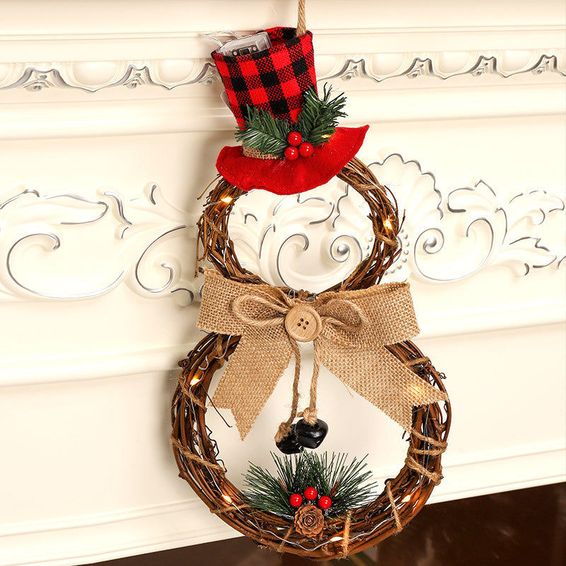 Decorative Christmas wreath with lighting