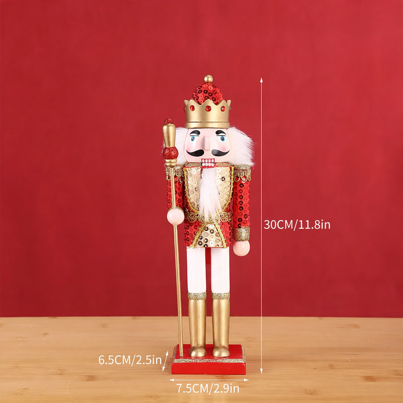 Nutcracker soldier made of wood, 25 cm, for Christmas decoration