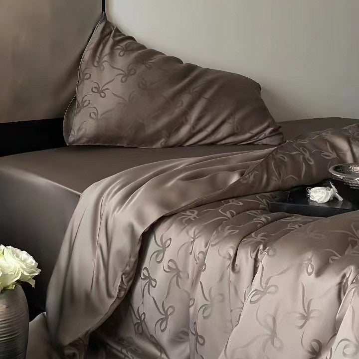 Long-staple cotton satin bedding set, 4-piece