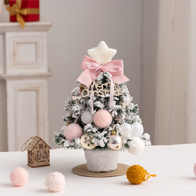 Mini Christmas tree with flocking for the table