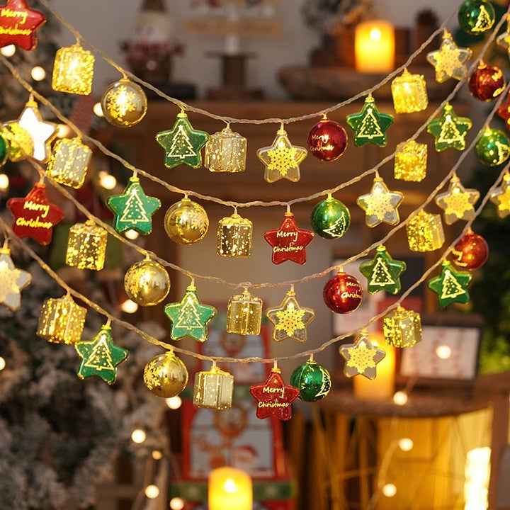LED Christmas string lights, various designs
