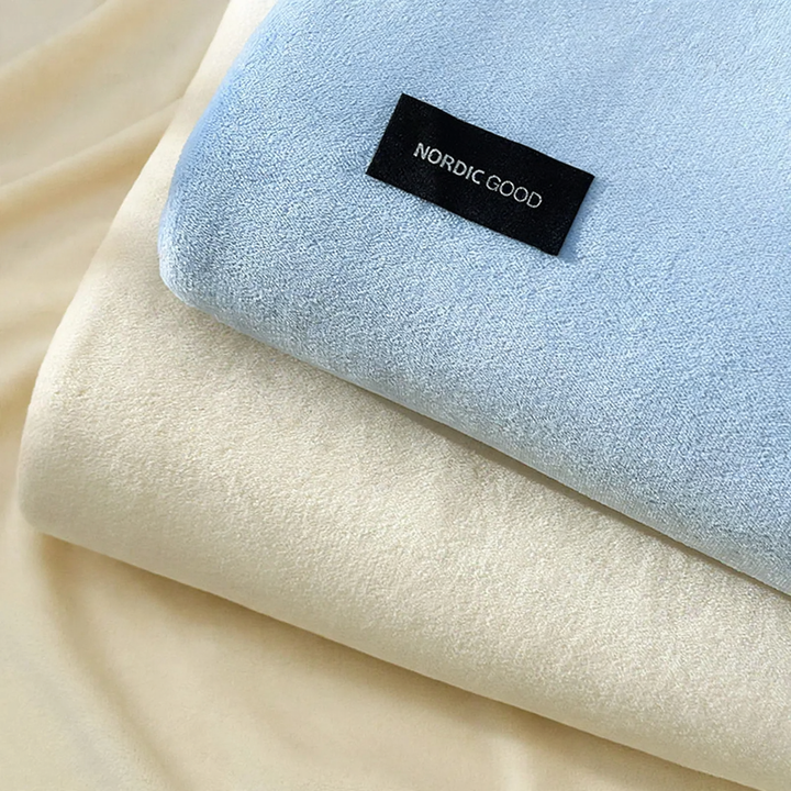 Soft milk fiber fleece pillowcase, solid color, warm