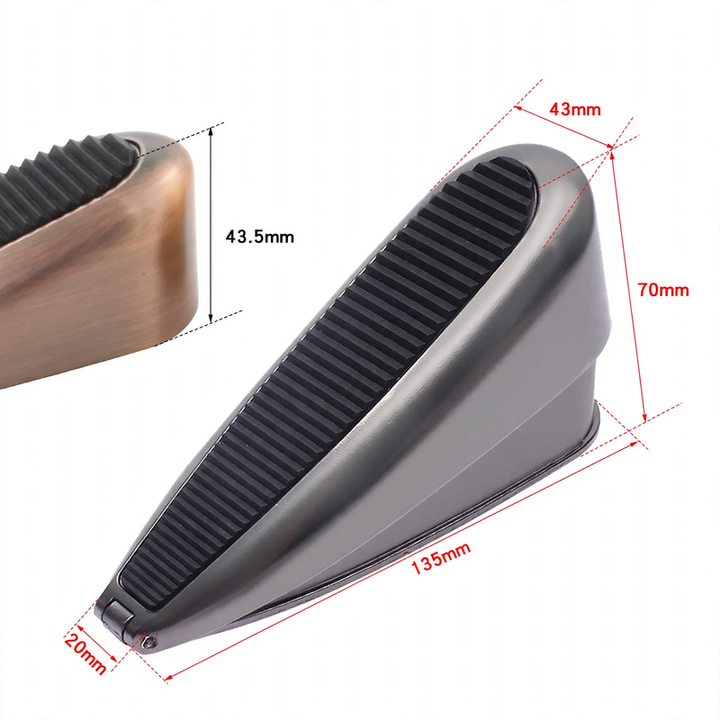 Doorstop with spring made of stainless steel