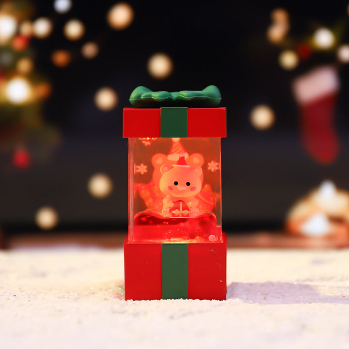 Decorative Christmas snow globe with light