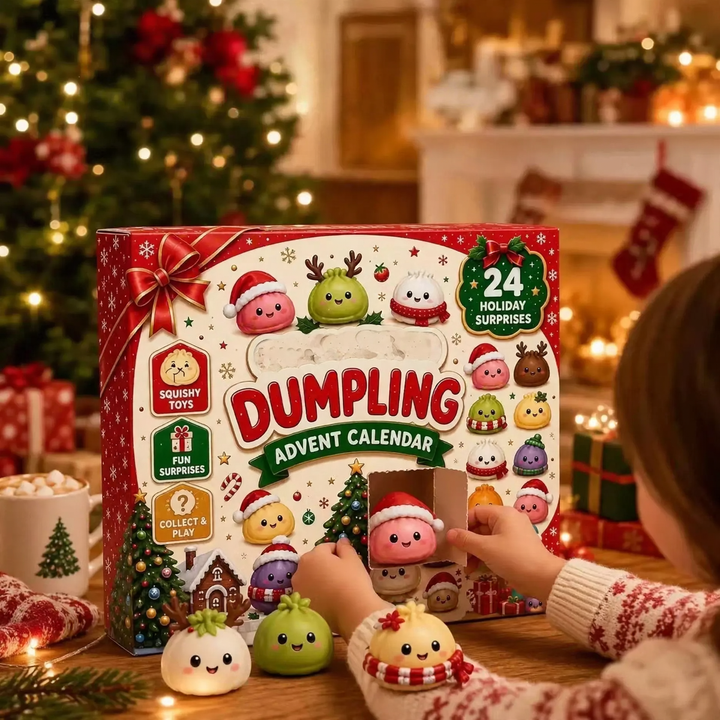 Christmas Advent calendar with 24 squishy figures