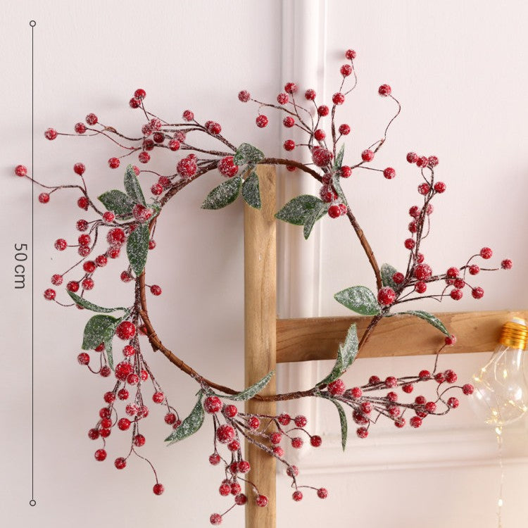 Christmas wreath with red berries