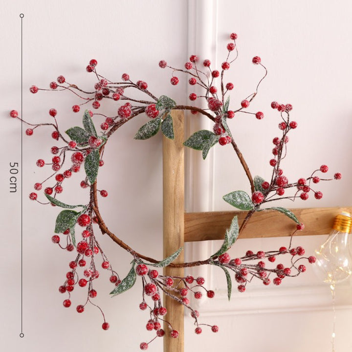 Christmas wreath with red berries
