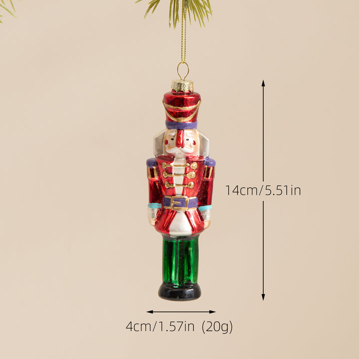 Glass Christmas tree ornaments, hand-painted, various designs