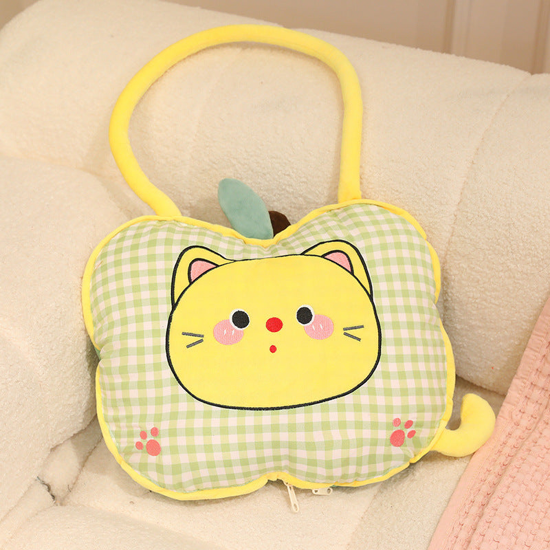 Apple cuddle pillow with blanket, 2-in-1