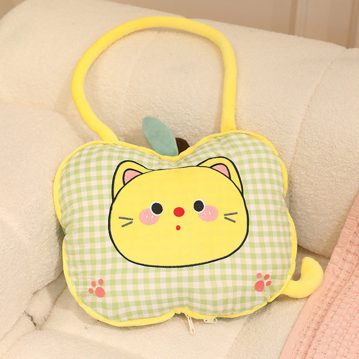 Apple cuddle pillow with blanket, 2-in-1