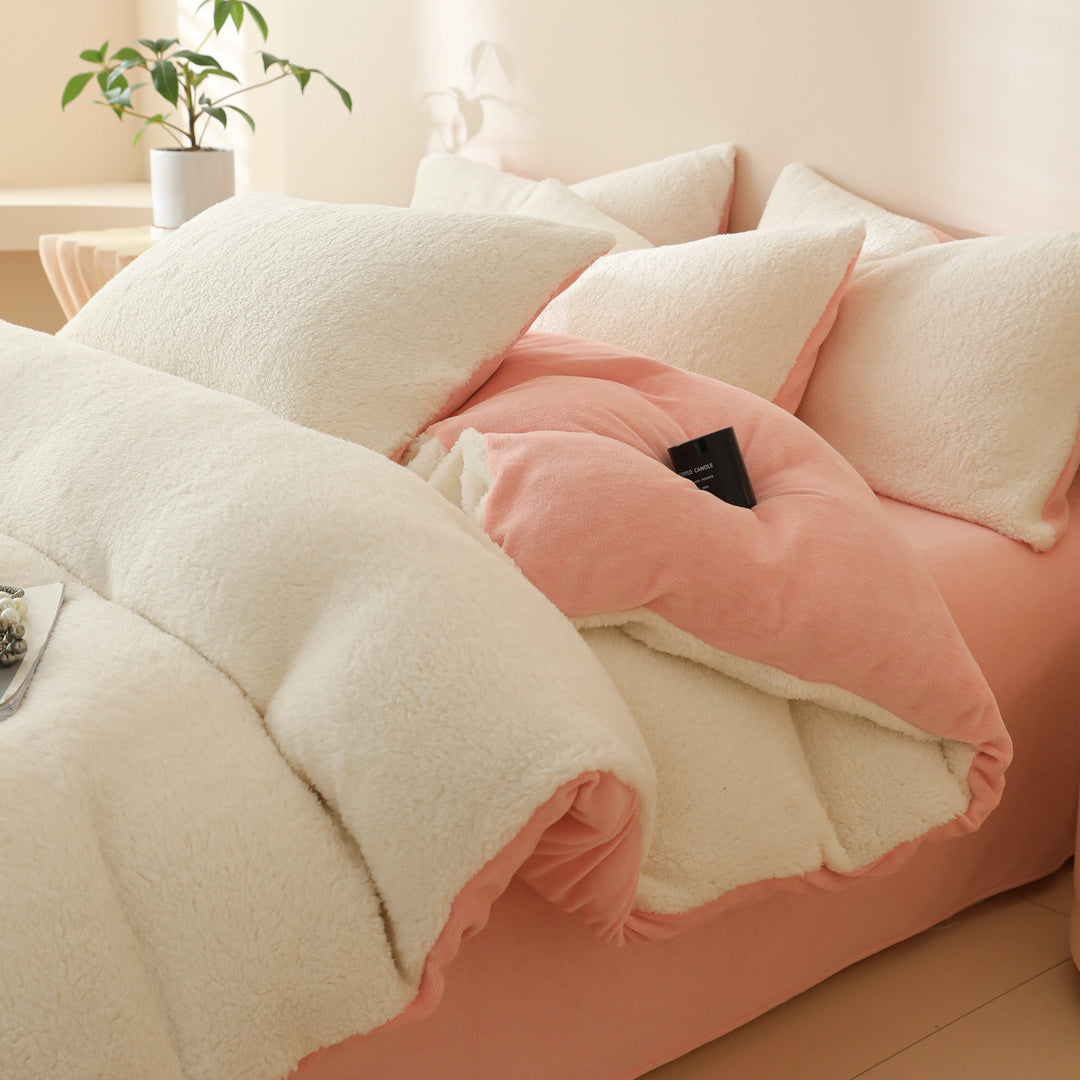 Teddy-Fleece-Bedding-Set, warming, 3- or 4-piece