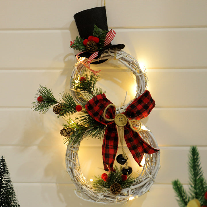 Decorative Christmas wreath with lighting