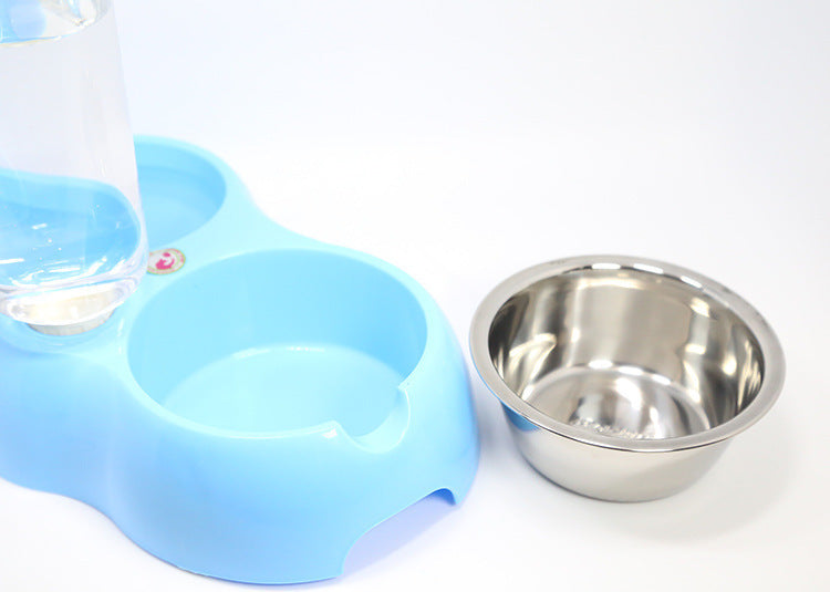 Stainless Steel Feeding Bowl Set with Water Dispenser