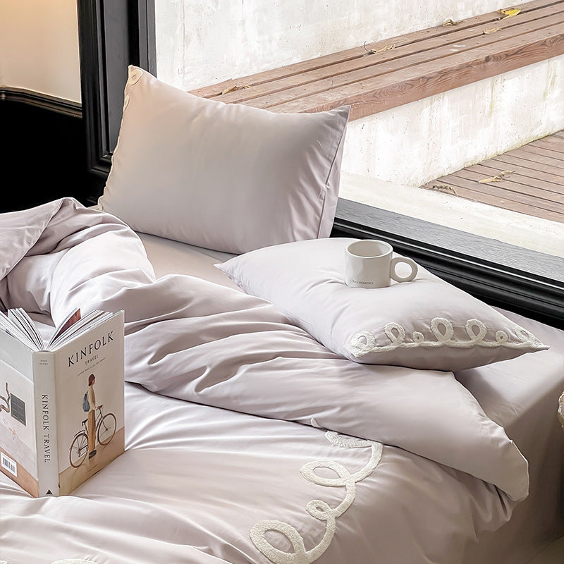 Nordic Bedding Set, Long Staple Cotton, Embroidered