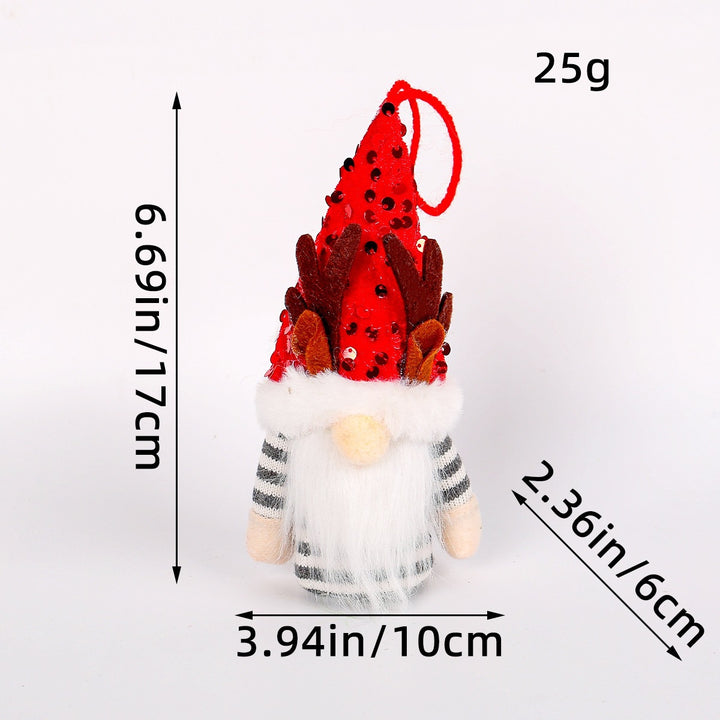Bright Christmas Elf Figure with Sequins