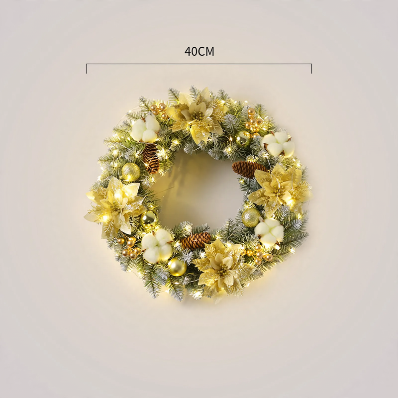 Christmas wreath with lighting