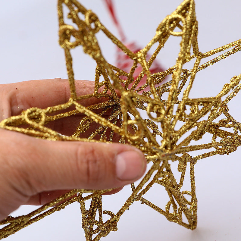 Christmas tree top star, eight-pointed, perforated