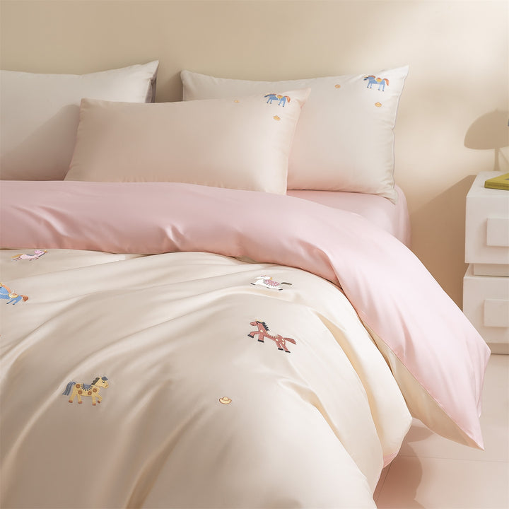 Cotton bedding set with embroidery, Class A