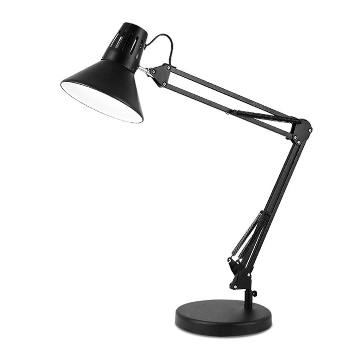 LED desk lamp with long arm and clamp base