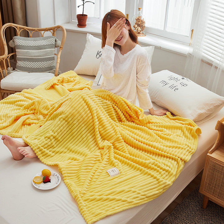 Warm cuddly blanket made of soft fleece