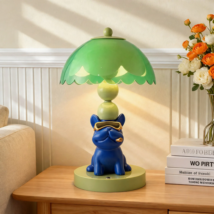 French Bulldog Table Lamp with Sunglasses