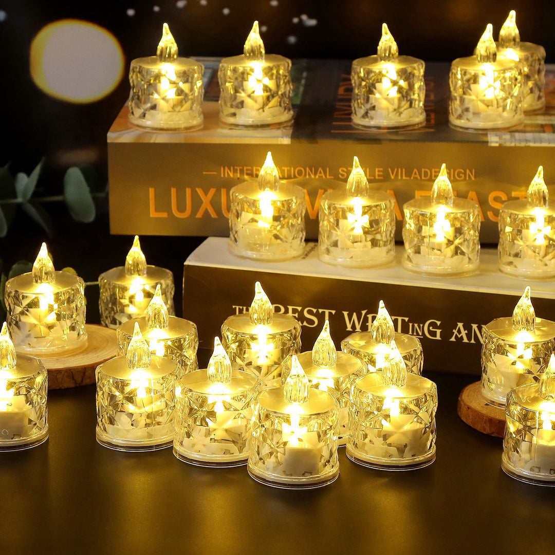 LED Crystal Candle Light for atmospheric lighting