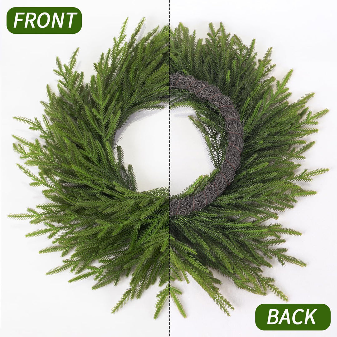 Artificial Pine Needle Garland or Wreath