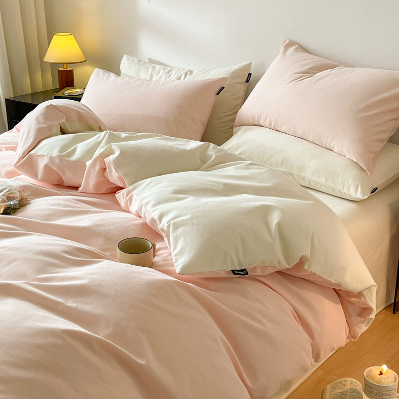 Cotton bedding set, brushed, for autumn and winter
