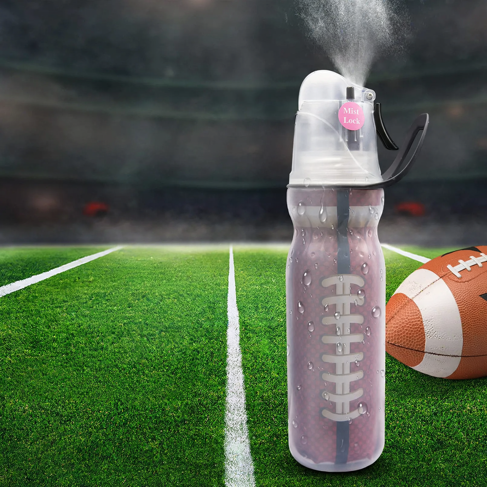 Sports water bottle with spray function and insulation