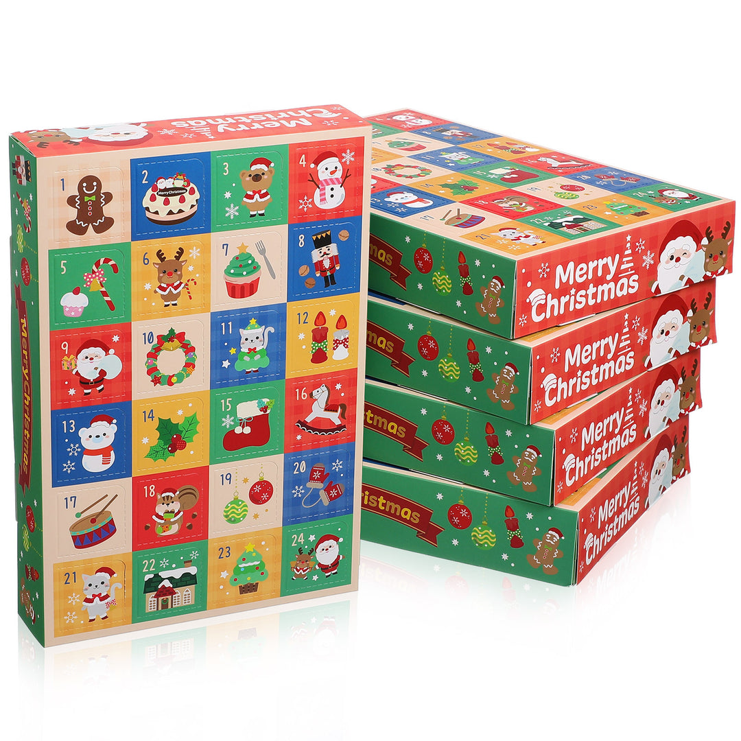 Empty 24-compartment Christmas box for Advent calendar