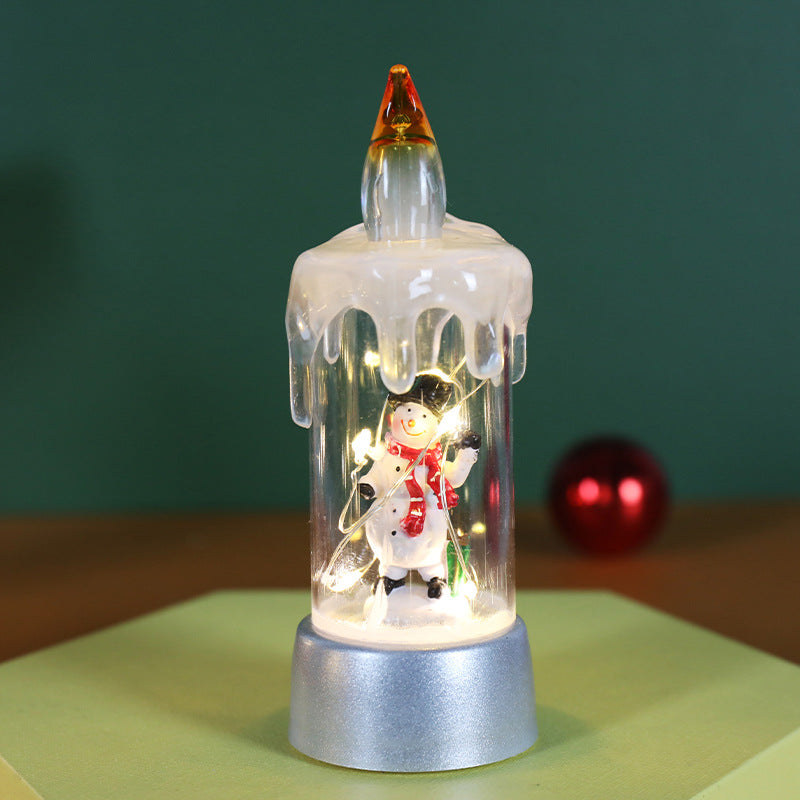 Christmas snow globe night lights with lighting