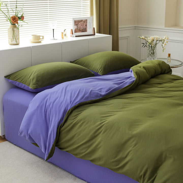 Jersey-Cotton Bedding Set, 4-piece, soft