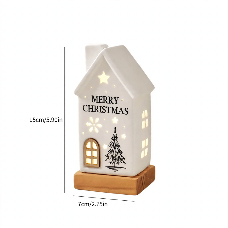Ceramic Christmas house with lighting