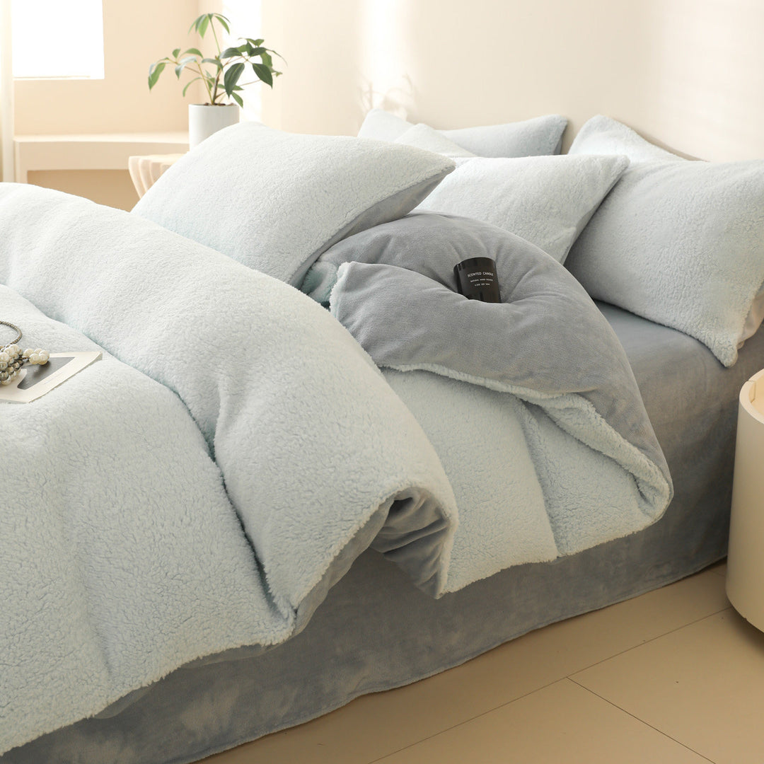Teddy-Fleece-Bedding-Set, warming, 3- or 4-piece