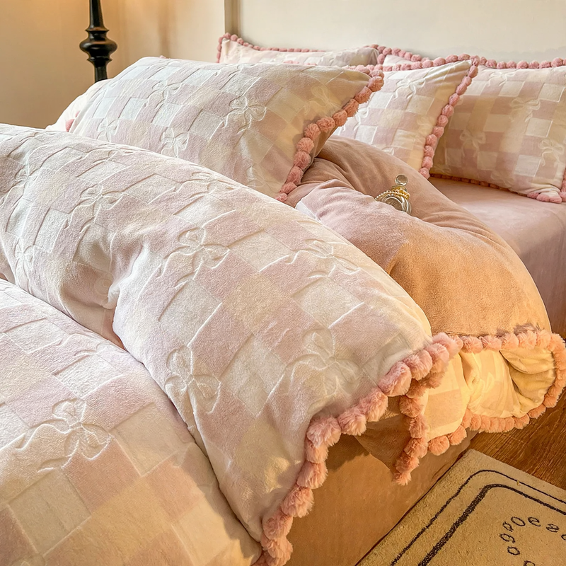 Luxurious winter bedding set made of milk fiber fleece