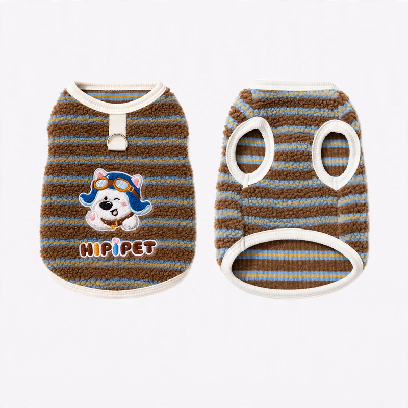 Padded fleece vest with cartoon bears