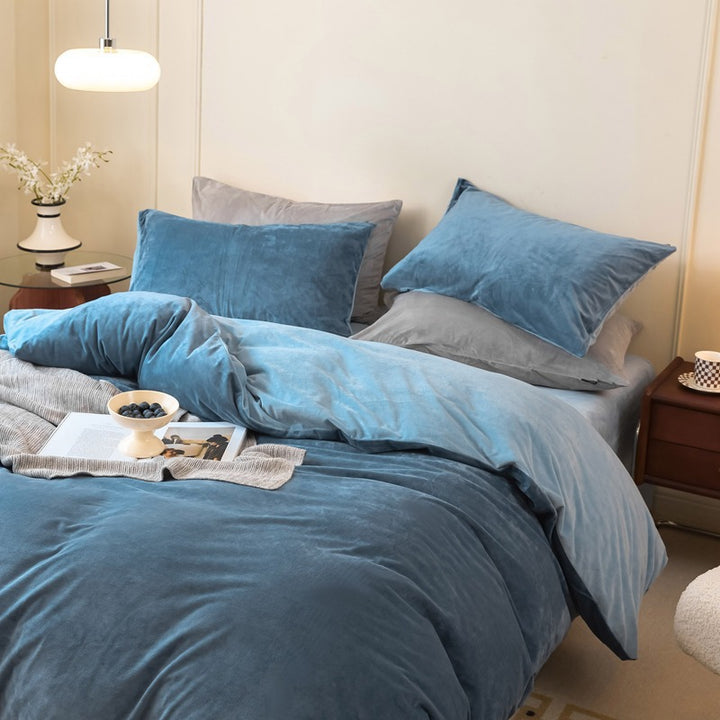 Milk fiber fleece bedding set, antistatic, winter