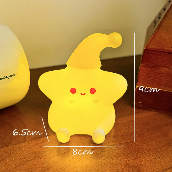 Star night light made of vinyl, eye-friendly mood lamp