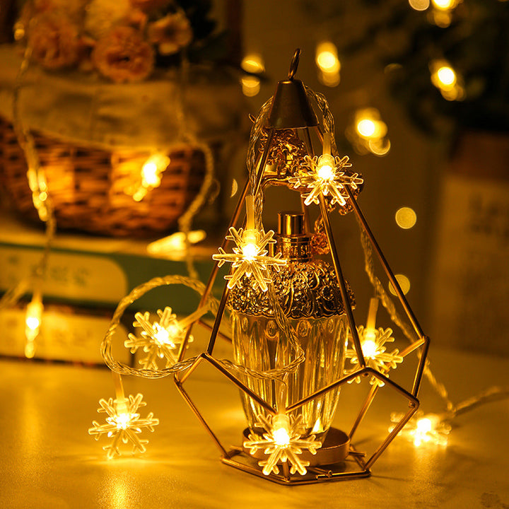 LED Snowflake String Lights for Festive Decoration