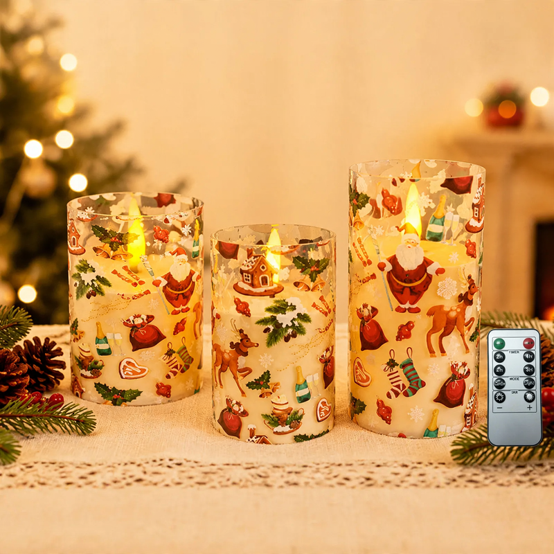 LED Christmas candles with remote control