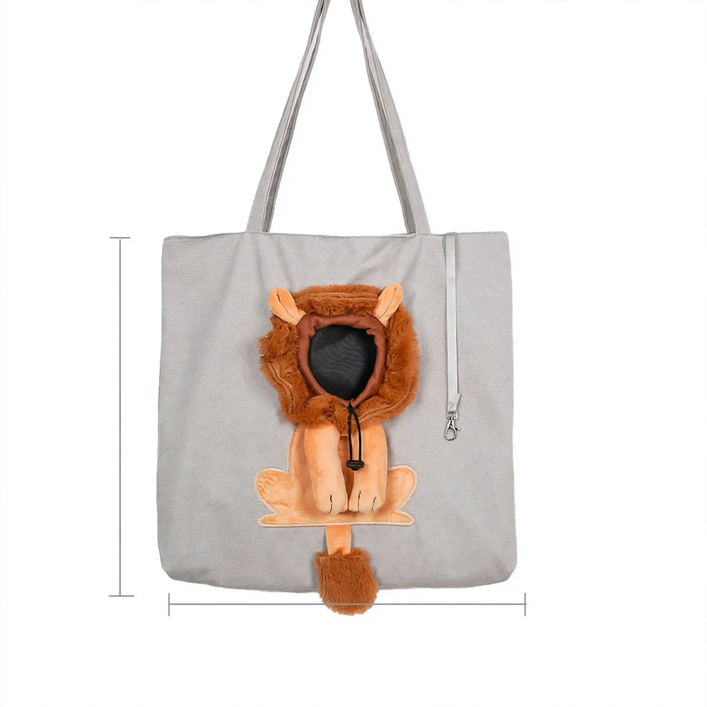 Pet shoulder bag with cartoon motif